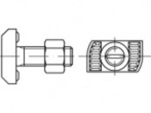 Alstertaler Schrauben & Präzisionsteile 889438100160125 Hammerkopfschraube M16 125mm 88943 Stahl ga von Alstertaler Schrauben & Präzisionsteile