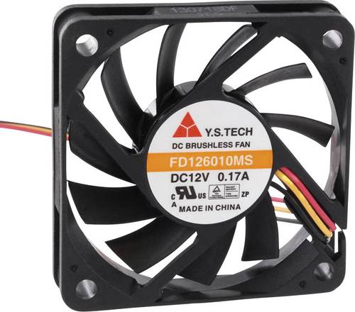 YS TECH FD126010MS(1F5) Axiallüfter 12 V/DC 35.7 m³/h (L x B x H) 60 x 60 x 10mm von YS TECH