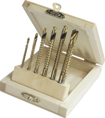 Brüder Mannesmann M54606 HSS Metall-Fräsbohrer-Set 6teilig 3 mm, 4 mm, 5 mm, 6 mm, 6.5 mm, 8mm TiN von Brüder Mannesmann