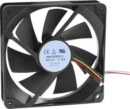 YS TECH KM121225LS(1A1) Axiallüfter 12 V/DC 65.22 m³/h (L x B x H) 120 x 120 x 25mm von YS TECH