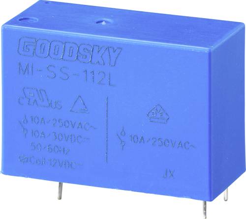 GoodSky MI-SS-112L Printrelais 12 V/DC 10A 1 Wechsler Tube von GoodSky