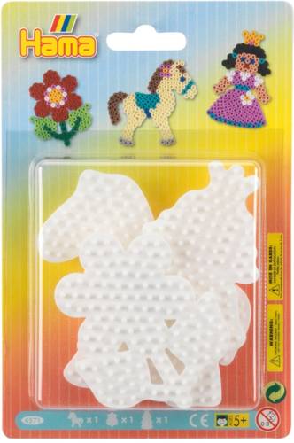 HAMA Bügelperlen Blister 3 Stiftplatten Prinzessin/Blume/Pony 4571 von No Name