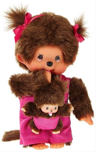 Monchhichi Mother Care Pink Girl, ca. 20cm 236200 von No Name