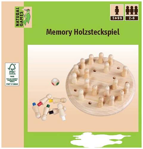 Vedes Natural Games Memory Holzsteckspiel 61434267 von Vedes