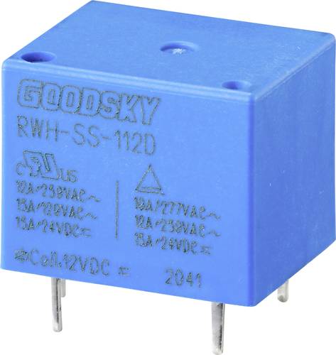 GoodSky RWH-SS-112D Printrelais 12 V/DC 15A 1 Wechsler Tray von GoodSky