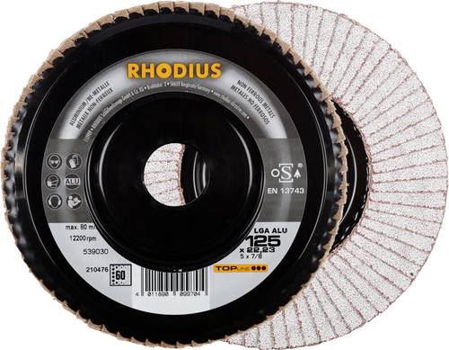 Rhodius 211315 LGA ALU PACK Fächerschleifscheibe Durchmesser 125mm Bohrungs-Ø 22.23mm 5St. von Rhodius