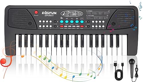 37 Tasten Kinder Klavier mit Mikrofon,Klavier Keyboard Kinder,Einführendes Musiktraining,Elektronische Keyboard für Kinder ab 3 4 5 6 7 8 Jahren,Geschenke für Jungen Mädchen Anfänger von Noaideoi