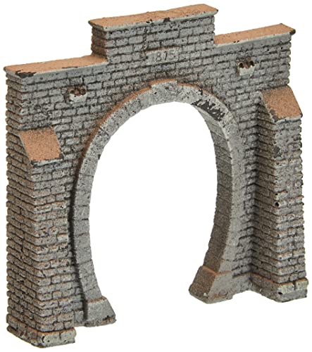 NOCH® Tunnel-Portal, 1-gleisig, 7,9 x 7,6 cm, realistische Steinmauer für Spurweite N von Noch