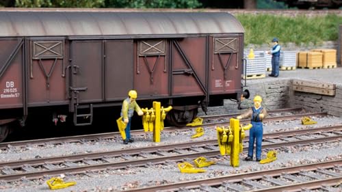 NOCH® Hemmschuh-Set, realistisches Modellbahn Zubehör, 1:87 (H0), ideal für Abstellgleise und Rangierbereiche von Noch