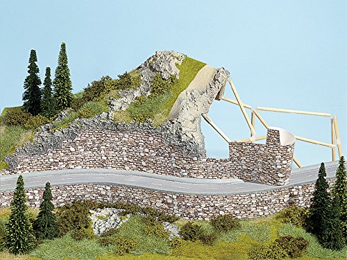 NOCH® Mauerplatte „Ziegelstein“, extra lang und fotorealistische Mauermotive, 64 x 15 cm für die Spurweiten H0 und TT von Noch