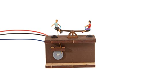 NOCH® Micro-Motion Kinderwippe, bewegliche Kinderspielplatz-Figur, 5,6 x 4,5 x 5,5 cm für die Spurweite H0 perfekt auch zum Basteln und Modellbau von Noch