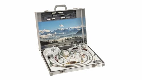 NOCH® Modellbahnkoffer „St. Anton“, mit Märklin Mini-Club Gleisen, für Spur Z, Winterlandschaft von Noch