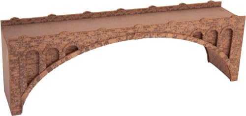 NOCH® Steinbogenbrücke, Laser-Cut Modellbau Brücken-Bausatz, 18,5 x 4 cm für die Spurweite N perfekt für Landschaftsbau und Dioramen von NOCH