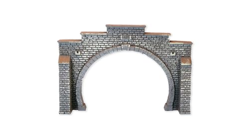 NOCH® Tunnel-Portal, 2-gleisig Modellbau Tunnelportal, 21 x 14 cm für die Spur H0 von Noch