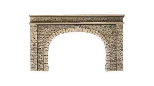 NOCH® Tunnel-Portal für Modellbahn, 2-gleisig, 22 x 13 cm, perfekt für H0, Handkoloriert von NOCH