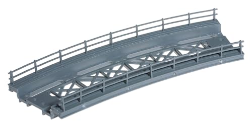 NOCH® Brückenfahrbahn, gebogen, Bausatz für realistische Modellbau Brücken, Radius 360 mm für die Spurweite H0 von Noch