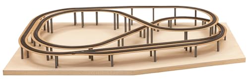 NOCH 53605 Basis für Straßenbau, 195.5 x 117 cm, HO, Modellbahn Gleissystem, 16.5 mm, Kunststoff, Easy-Track 'Andreastal' Routenset von Noch