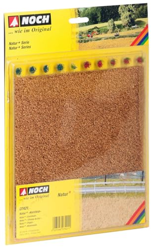 NOCH® Natur+ „Kornfeld“, extra-Lange kornfarbene Fasern, 22 x 20 cm für Spurweiten H0, TT, N, Z, perfekt zum Modellbau von Noch