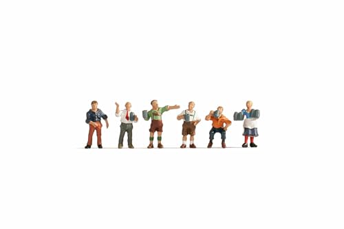 NOCH H0 Figuren Stammtisch, Modellfiguren Set H0 1:87, ideal für Wirtshaus Szenerien in Miniatur und DIY-Projekte von Noch