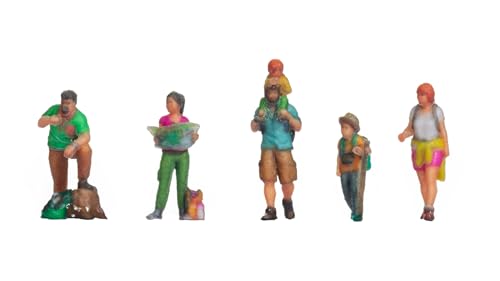 NOCH N Figuren Wanderer, 3D-Figuren Set, realistisches Zubehör für die Spurweite N, ideal für Modellbau- und Dioramenliebhaber von Noch