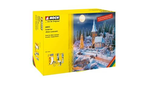 NOCH® Perfekt-Set „Winter-Landschaft“, mit Schnee-Modellbau, für die Spurweiten H0, TT, N, Z ideal auch für Dioramen und Krippenbau von Noch