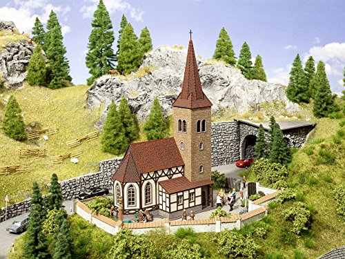 Noch 63906 Kirche St Georg mit Micro Sound Glocken Klingeln Landschaft Modellier, Farbig von Noch