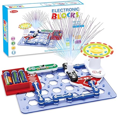 Elektrobaukasten für Kinder,Experimente für Kinder ab 6 7 8 9 10, Spannende Experimente zu Stromkreisen,Pädagogische Elektrische Schaltung Kits für Kinder Jungen Mädchen von Noetoy