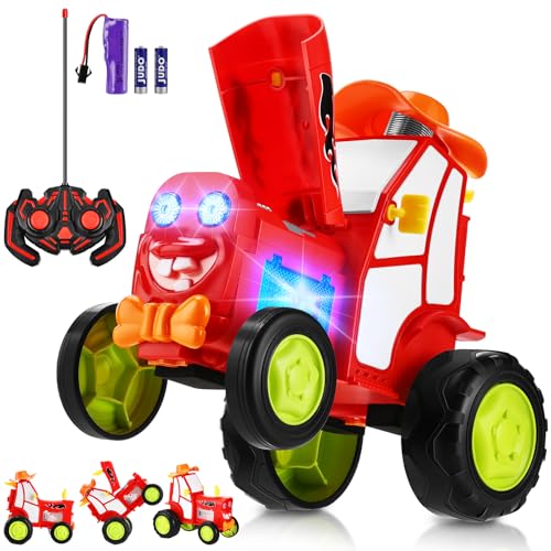 Ferngesteuertes Auto ab 3 4 5 6 Jahre,90° Aufrecht Stehende Stunt RC Auto mit Licht und Musik,Remote Control Car Motorikspielzeug Spielzeug Weihnachten Geburtstag Geschenke ab 3-9 Jahre Junge von Noetoy