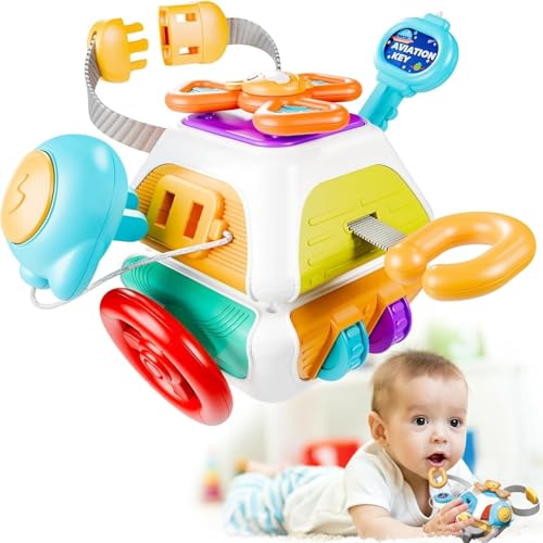 Motorikwürfel Spielzeug ab 6 12 18 Monate,Montessori Baby Spielzeug 1 jahr,10 in 1 Aktivitätswürfel Lernspielzeug,Sensorik Motorikspielzeug Baby Geschenke ab 1 2 3 Jahr Neugeborene Junge Mädchen von Noetoy