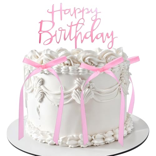 Nogeqi 7 Stück Rosa Happy Birthday Tortendeko Schleife Cake Topper Geburtstag Mädchen Kuchendeko Rosa Schleifen Torten Deko für Geburtstagstorte Kuchen Deko Geburtstag Tortenstecker Dekoration Nogeqi 7 Stück Rosa Happy Birthday Tortendeko Schleife Cake Topper Geburtstag Mädchen Kuchendeko Rosa Schleifen Torten Deko für Geburtstagstorte Kuchen Deko Geburtstag Tortenstecker Dekoration von Nogeqi