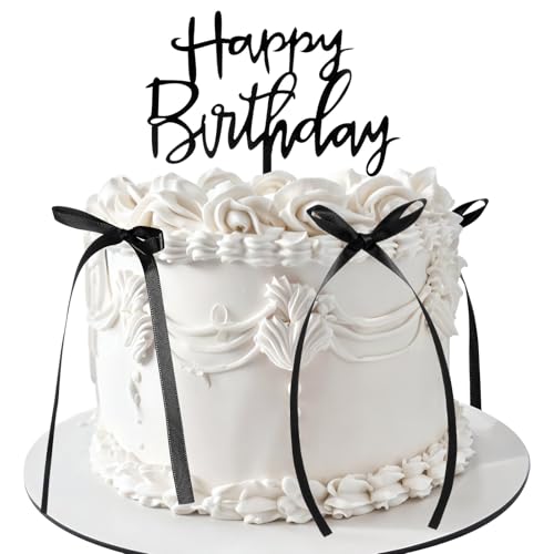 Nogeqi 7 Stück Schwarze Happy Birthday Tortendeko Schwarz Cake Topper Geburtstag mit 6 Schwarze Schleifen Torten Deko Geburtstag Tortendeko Schleife Kuchen Deko Happy Birthday Tortenstecker Nogeqi 7 Stück Schwarze Happy Birthday Tortendeko Schwarz Cake Topper Geburtstag mit 6 Schwarze Schleifen Torten Deko Geburtstag Tortendeko Schleife Kuchen Deko Happy Birthday Tortenstecker von Nogeqi
