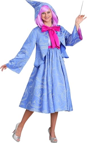 Damen Fee Patin Kostüm Deluxe Umhang mit Kapuze Shirt Kleid Set Disney Cinderella Halloween Party Cosplay Karneval Kostüme (Blau, L) von Nokiwiqis