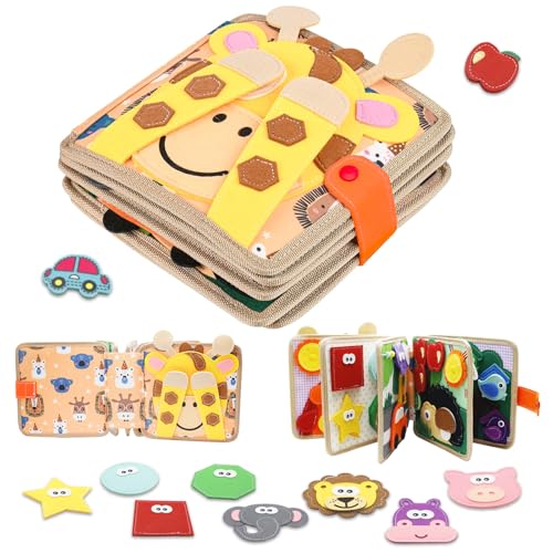 Nokwocy Busy Board ab 1 Jahr, Beschäftigungsbuch für Kleinkinder, DIY-Filz-Beschäftigungsbuch, 3D-Aktivitäten Stoff-Bilderbuch, Vorschul-Lernspielzeug, Beschäftigungsbuch mit Lebenskompetenzen(REH) Nokwocy Busy Board ab 1 Jahr, Beschäftigungsbuch für Kleinkinder, DIY-Filz-Beschäftigungsbuch, 3D-Aktivitäten Stoff-Bilderbuch, Vorschul-Lernspielzeug, Beschäftigungsbuch mit Lebenskompetenzen(REH) von Nokwocy
