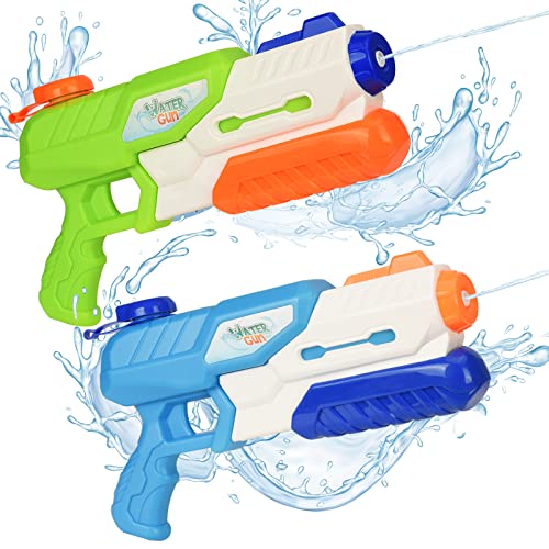 Noosverl 2 x Wasserpistole Groß 600ML, WasserBlaster Spritzpistolen Sommerfest Spielzeug, mächtige Wasserspritzpistole mit 10 Meter großer Reichweite von Noosverl