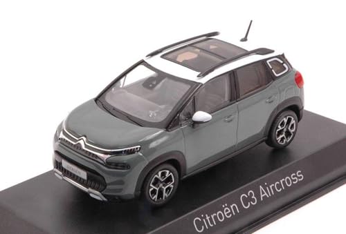 Modell in Treppenform, kompatibel mit Citroen C3 AircroSS 2021 Kaky Grey & Weiß Rot 1:43 NorEV NV155335 von Norev B-M-W