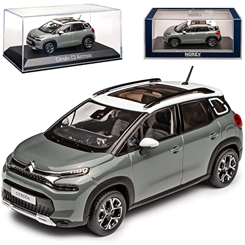 Norev Citroen C3 Aircross Grau mit Dach in Weiss 2. Generation Ab 2017 Version Ab 2021 1/43 Modell Auto von Norev B-M-W