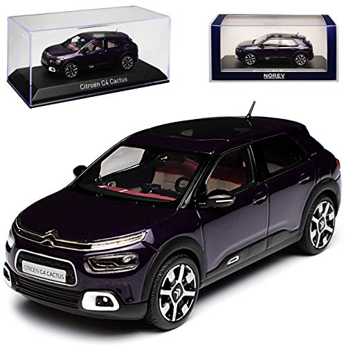 Norev Citroen C4 Cactus Violett Fast Schwarz 2. Generation Ab 2018 1/43 Modell Auto von Norev