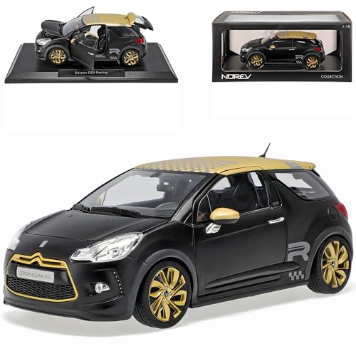 Norev Citroen DS3 3 Türer Schwarz mit Gold Ab 2010 1/18 Modell Auto von Norev B-M-W