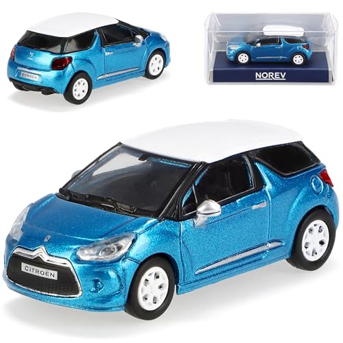 Norev Citroen DS3 Blau mit Weissem Dach Ab 2010 H0 1/87 Modell Auto von Norev B-M-W