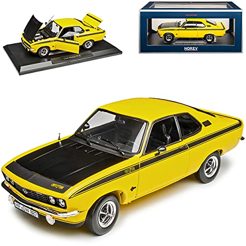 Norev Opel Manta A GT/E Gelb Schwarz 1970-1975 1/18 Modell Auto von Norev B-M-W