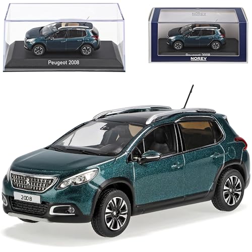 Norev Peugeot 2008 SUV Grün Blau Ab 2013 1/43 Modell Auto mit individiuellem Wunschkennzeichen von Norev B-M-W