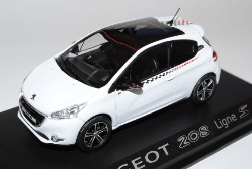 Norev Peugeot 208 3 Türer Ligne S Weiss Ab 2012 1/43 Modell Auto mit individiuellem Wunschkennzeichen von Norev B-M-W