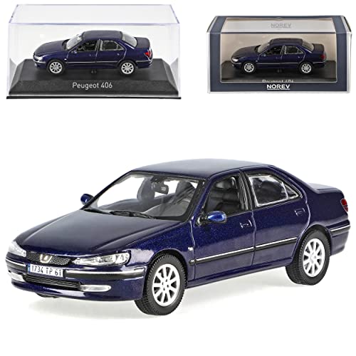 Norev Peugeot 406 Limousine Dunkel Blau 1995-2005 1/43 Modell Auto von Norev