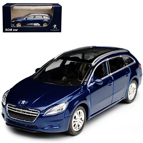 Norev Peugeot 508 SW Sportwagon Kombi Blau Ab 2010 1/64 Modell Auto mit individiuellem Wunschkennzeichen von Norev B-M-W