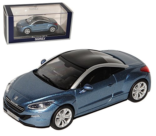 Norev Peugeot RCZ R Coupe Blau Grau mit Schwarzem Dach Facelift 2013 1/43 Modell Auto mit individiuellem Wunschkennzeichen von Norev B-M-W