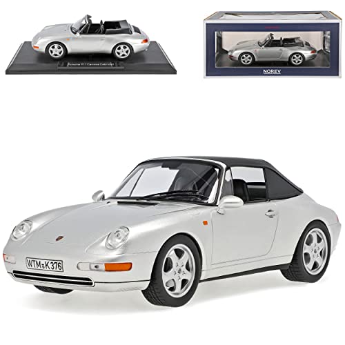 Norev Porsche 911 993 Cabrio Silber 1993-1998 1/18 Modell Auto von Norev B-M-W