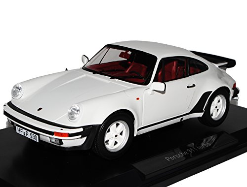 Norev Porsche 911 Turbo 3.3 Weiss Coupe G-Modell 1973-1989 1/18 Modell Auto mit individiuellem Wunschkennzeichen von Norev B-M-W