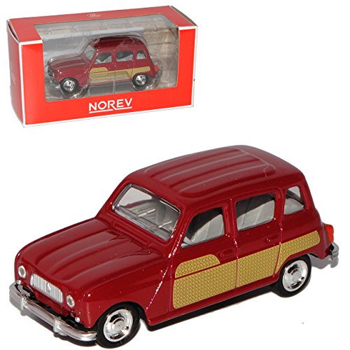 Norev Renautl 4L Parisienne 1966 Rot Braun 1/64 Modell Auto mit individiuellem Wunschkennzeichen von Norev B-M-W