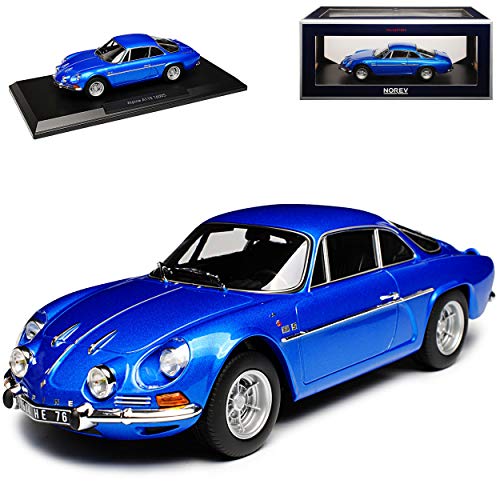 Norev Renautl Alpine A110 1600S Coupe Blau 1961-1977 1/18 Modell Auto mit individiuellem Wunschkennzeichen von Norev B-M-W