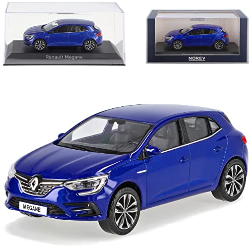 Norev Renautl Megane IV Blau Metallic 5 Türer 4. Generation Modell Ab 2015 Version ab Facelift 2020 1/43 Modell Auto mit individiuellem Wunschkennzeichen von Norev B-M-W